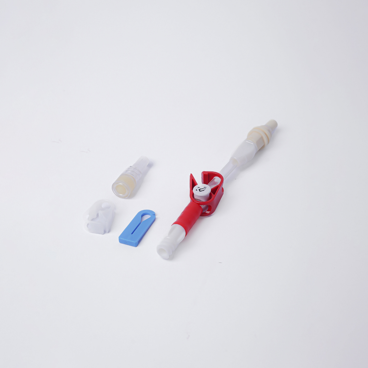 Adaptador Arterial Rojo P/Reparación de Catéter Permanente