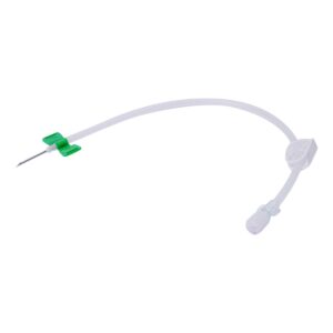 Aguja de fistula descartable